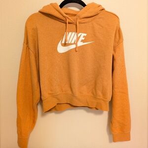 Nike Women's Orange Hoodie Cropped